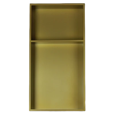 Wall shelf - Double Shelves - Golden Colour